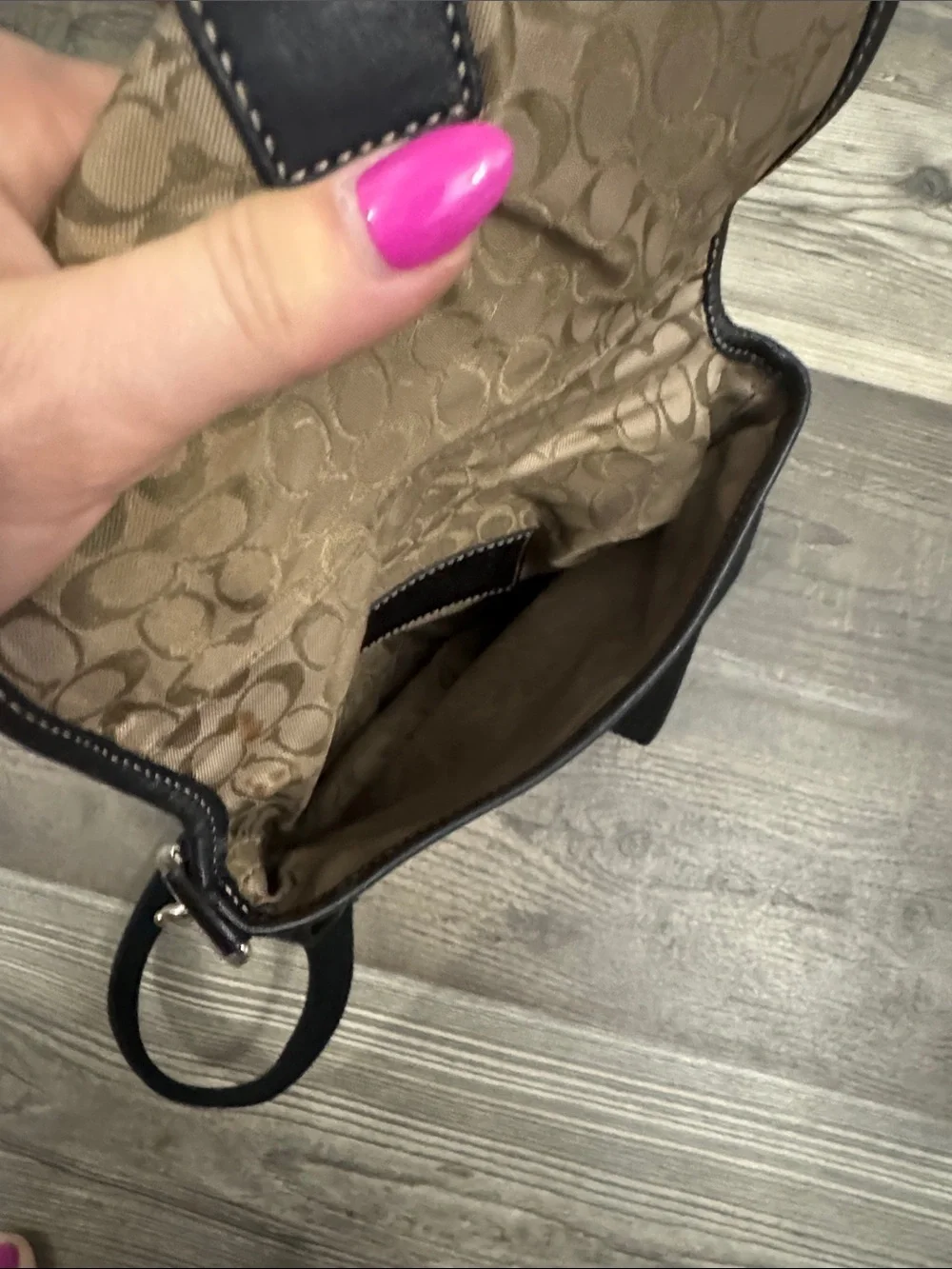 Coach Vintage Soho Black Leather Crossbody Bag with Silver Buckle